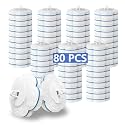 80 PCS Disposable Toilet Brush Cleaner Refills，Toilet Bowl Brush Handle Refills Cleaning System Replacement Heads Cleaner Pads for Bathtub Wash Basin (Only Refills，Only Fits Ucaimao) - White
