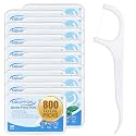 800 Count Dental Floss Picks – Unflavored Floss Sticks with Built-in Toothpick – 16 Boxes of 50 – Strong &amp; Smooth Dental Flossers for Family Oral Care at Home Office &amp; Travel – Adults &amp; Kids