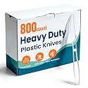 800 Count Plastic Knives Heavy Duty, Clear Plastic Knives Disposable Bulk