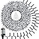 800 LED Christmas Tree Lights, Flowing Twinkling Cluster Lights Cool White