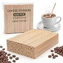 800 Pcs Wooden Coffee Stirrers, 7.5 Inch Stir Sticks for 16 Oz Coffee Mug