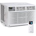 8000 BTU Window AC for 370 Sq. Ft, Features Dehumidify & Fan Modes, Quiet Performance, Easy Setup, Remote Control Included, Perfect for Home and Office Use