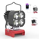 8000LM LED Work Light Compatible with Milwaukee 18V Battery, 60W Tool Only