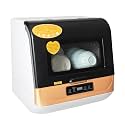 800W 110V Countertop Dishwasher, Portable Mini Dishwasher Full Panel Control Dish Washing Machine Compact intelligent Dish With 3 Washing Functions for Homes Kitchen Apartments Dormitories