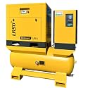 80Gal Screw Air Compressor 10HP 460V/3Ph 37CFM 125psi with GAS TANK &amp; Air Dryer &amp; 5-FILTER Heavy Duty Air Compressed System