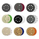 80PCS 5 Inch Sanding Discs Hook &amp; Loop Sandpaper 1500/2000/2500/3000/4000/5000/7000/10000 Grit Orbital Wet Dry Sandpaper with 2PCS Interface Pads for Automotive Wood Metal Polishing