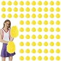 80PCS Pom Poms Cheerleading Sports Dance Spirit Plastic Cheer Pompoms with Handles Cheer Pom Poms Cheerleader Stuff for Cheering Squad Team Spirited Sports Game Dance Party
