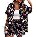 80s 90s 2 Piece Outfits for Women Retro Theme Party Disco Matching Sets