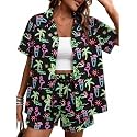80s 90s 2 Piece Outfits for Women Retro Theme Party Disco Matching Sets