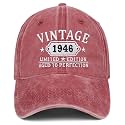 80th Birthday Gifts for Women Man Mom Vintage 1945 Hat Embroidered Baseball Cap