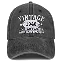 80th Birthday Gifts for Women Man Mom Vintage 1945 Hat Embroidered Baseball Cap