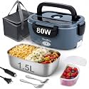 Electric Lunch Box,1.5L Heated Food Warmer, 80W Heating Box