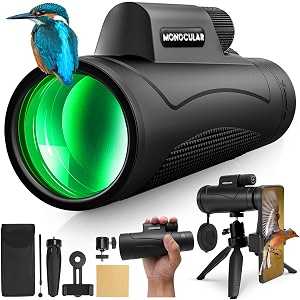 80x100 hd monoculars telescope for adults high powered with smartphone tripod amp bak4 prism for birdwatchinghuntingcampingconcert travelling