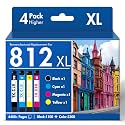 Remanufactured for 812XL Ink Cartridges Combo Pack for 812 for Epson WF7840