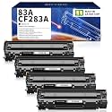 83A CF283A Compatible Toner Cartridge Replacement for HP 83A CF283A Toner Cartridge for HP LaserJet Pro MFP M201dw M201n M125a M125rnw M125nw M127fn M127fp M127fw M225dn M225dw , 4 Black Combo Pack