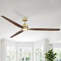 84 Inch Wood Ceiling Fan with Lights, 3 Wood Blades, Remote Control