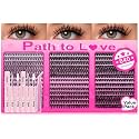 840pcs Lash Clusters Kit with 2 set of Bond,Seal and Tweezers,DIY Eyelash Extensions 10-16mm D Curl,30D+40D+50D Natural Wispy Soft Individual False Lashes,160H Waterproof,for Beginners at Home