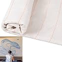 85" x 79" Overlocking Monks Cloth for Punch Needle Rug Tufting Fabric with Marked Lines, Punch Needle Fabric for Gun Rug Tufting and Embroidery,White Punch Needle &amp; Tufting Cloth