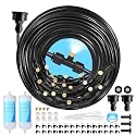 85FT Mister for Outside Patio Misting Cooling System, 85FT (26M) Misting Line+26 Brass Mist Nozzles+Water Filter, Outdoor Mister System for Garden Greenhouse Trampoline Waterparke