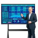 86'' Smart Board, 4K UHD Interactive Touchscreen Whiteboard, Android 14 8+128GB Wireless Smartboard for Classroom Home Office Studio