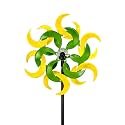 87" Wind Spinner Outdoor with Solar Light, Large Metal Wind Sculptures Spinners, Windmill for Garden Yard Patio Lawn Decor-Verdant Moon (23" W x 87" H)