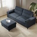 88.9734 L Shaped Sectional Couches Deep Seat