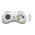 8Bitdo M30 2.4G Wireless Gamepad for Sega Genesis Mini and Mega Drive Mini and Switch with 6-Button Layout (White)