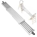 8FT-13FT Telescoping Plank, Aluminum Work Platform with Anti-Slip Surface, 440lbs Load Capacity, Extendable Scaffold Plank for Painting Repair Cleaning