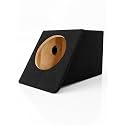8INCHE Slope Taper Car Speaker Empty Box Cabinet, Black, Flat Slope Surface Big Wooden Enclosure for 8-inch Subwoofe Box 20x37x22 cm