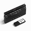 8K 5 in to 1 Out HDMI Switcher，5 Way HDMI Converter &amp; Infrared Remote Control - Ideal for Nintendo Switch/OLED/Xbox PS5/4/3 Blu-Ray Player Fire TV Stick Roku Apple TV Chromecast PC