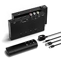 8K 60Hz 3x1 RCA/HDMI Switcher，2 Way HDMI 2.0 Adapter + 1 RCA to HDMI Converter，4:3/16:9 Screen Ratio Switch Support 3D for PS1/2/3/4/5, N64, SNES, Switch, DVD, Roku, Fire Stick