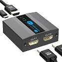 8K HDMI Splitter 1 in 2 Out 4k 120Hz HDMI 2.1 Splitter for Dual Monitors Support EDID Management HDCP 2.3 HDR 10 for Laptops PCs TV Boxes DVD Players PS5/PS4/PS3