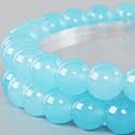 Natural Blue Chalcedony Round Beads 8mm 45Pcs for DIY Jewelry Making