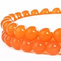 Natural Orange Chalcedony Round Beads 8mm 45Pcs for DIY Jewelry Making