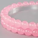 Rose Quartz Chalcedony Round Beads 8mm 45Pcs for DIY Jewelry Making