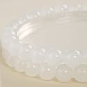 Natural White Agate Round Beads 8mm 45Pcs for DIY Jewelry Making