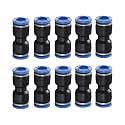 8mm X 8mm Union Push PU Pneumatic Pipe Fitting Straight Connector 8mm OD Hose Tube (Pack of 10)