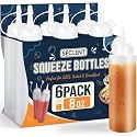 8oz Squeeze Bottles, Sauce Bottles, Squirt Bottle, Salad Dressing Bottle