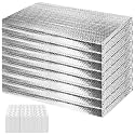 8P Garage Door Insulation Kit Panels 6MM 8x8FT for Single Garage Door, Pre-Cut Bubble Reflective Aluminum Foil Sheet 120 Tape, DIY Install Temperature Control Block Summer Heat &amp; Winter Cold (24x48)