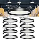 8Pack 200W UFO LED High Bay Light,30000lm 6000K Daylight 2000W Equivalent with 59inch US Plug Cable Garage Lights Commercial Warehouse Bay Light for Garage Factory Lowbay Area Lighting