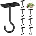 8Pack 4n Ceiling Hooks for Hanging Plants Outdoor Flower Basket Black