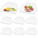 (8Pack) Pop-up Picnic Food Tent Covers, 17x17Inch Foldable Mesh Screen Food Covers for Outdoors, Reusable Food Cover Net Keep Out Flies, Mosquitoes…