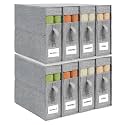 Sheet Organizers and Storage for Linen Closet, 8Pack Grey