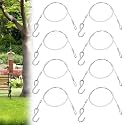 8pcs Bird Feeder Hanger with S-Hook, Hanging Cable, 18inch