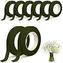 8Pcs Floral Tape Green Flower Tape for Thanksgiving Craft Bouquet Wrapping