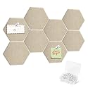 8PCS Hexagon Felt Bulletin Cork Tiles, Bulletin Board for Walls Decor