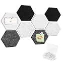8PCS Hexagon Felt Bulletin Cork Tiles, Bulletin Board for Walls Decor