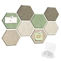 8PCS Hexagon Felt Bulletin Cork Tiles, Bulletin Board for Walls Decor
