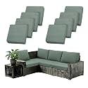8Pcs Outdoor Cushion Covers Stretch Outdoor Furniture Slipcovers