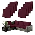 8Pcs Outdoor Cushion Covers Stretch Patio Cushion Covers Sofa Cushion Cover